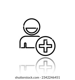 Followers icon silhouette, graphic illustration of followers icon, followers icon, suitable used for app, social media, social media app, and etc