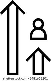 followers icon. Thin linear style design isolated on white background