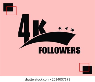  Followers Thank You for social media networks, the anniversary vector illustration with very Attractive Colorful Theme