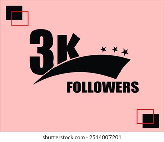  Followers Thank You for social media networks, the anniversary vector illustration with very Attractive Colorful Theme