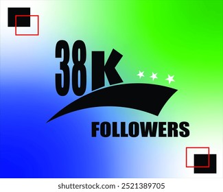 Followers Thank You for social media networks, the anniversary vector illustration with very Attractive Colorful Theme