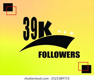 Followers Thank You for social media networks, the anniversary vector illustration with very Attractive Colorful Theme