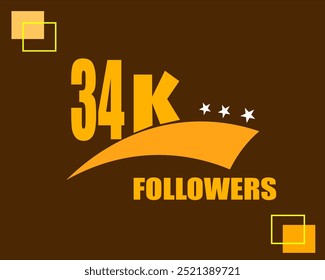 Followers Thank You for social media networks, the anniversary vector illustration with very Attractive Colorful Theme