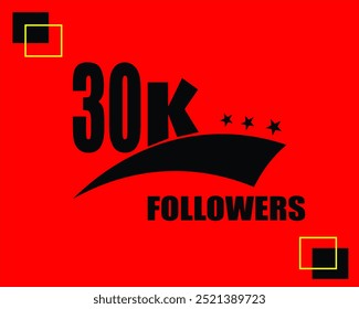 Followers Thank You for social media networks, the anniversary vector illustration with very Attractive Colorful Theme