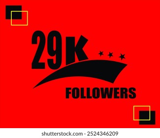 Followers Thank You for social media networks, the anniversary vector illustration with very Attractive Colorful Theme