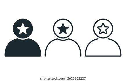 Following account profile icon. Illustration vector