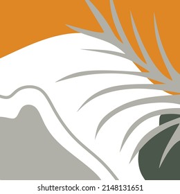 El siguiente es un diseño de fondo con un tema abstracto y decoraciones adicionales en forma de flores, hojas y semillas y otros