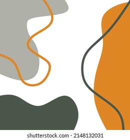The following is a background design with an abstract theme and additional decorations in the form of flowers and leaves and seeds and others
