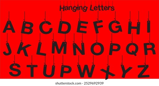 The following is an example of the HANGING LETTERS font type