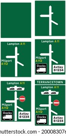 The following example illustrates how TSRGD works and how to ensure that a proposed sign is prescribed. Road signs in the United Kingdom
