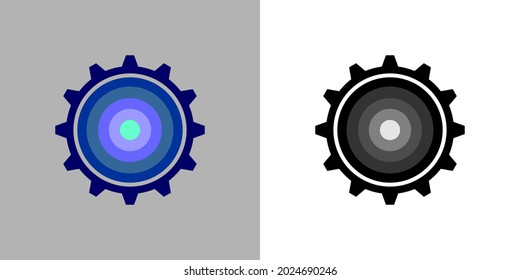 the following is a gear vector image that can be used to complement a logo or symbol of an automotive company or related to machines