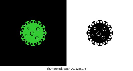 the following is a green and black vector virus image, can be used as a complement to news or make other additions.