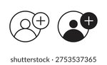 Following icon - editable stroke vector illustration eps10.