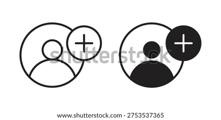 Following icon - editable stroke vector illustration eps10.