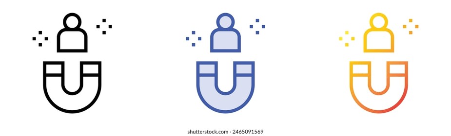 following icon. Linear, Blue Fill and Gradient Style Design Isolated On White Background