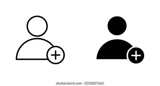 Following icons. stroke line and black solid icons