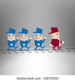 Following leader