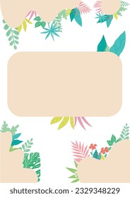 The following is a tropical style template that can be used to design backgrounds (text can be added) or other needs and can be put to good use. Enjoy