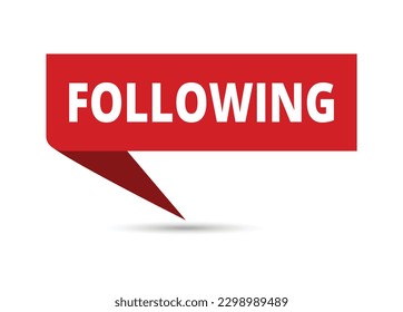Following white background.The concept of the social network.Vector illustration