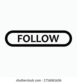 Follows Icon. Universal Interface - Vector.