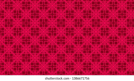 Folly Pink Geometric Square Background Pattern Vector Illustration