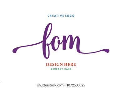 FOM lettering logo is simple, easy to understand and authoritative