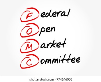 FOMC - Federal Open Market Committee acronym, business concept background