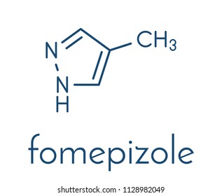 Fomepizole methanol poisoning antidote molecule. Skeletal formula.
