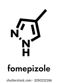 Fomepizole methanol poisoning antidote molecule. Skeletal formula.