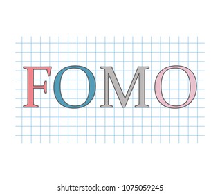 FOMO (fear of missing out) concept- vector illustration