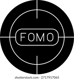Diseño de icono de Vector de línea Fomo