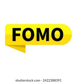 FOMO Texto En Forma De Rectángulo De Cinta Amarilla Por Miedo A Perder La Promoción De La Información Comercialización Comercialización De Medios Sociales Anuncio
