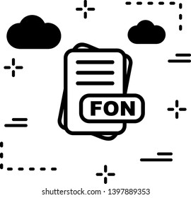  FON File Format Icon  For Your Project
