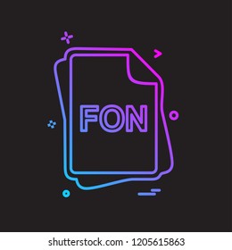 FON file type icon design vector