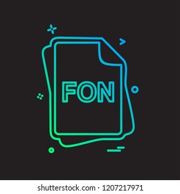 FON file type icon design vector