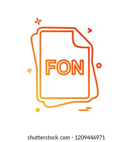 FON file type icon design vector