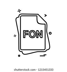 FON file type icon design vector