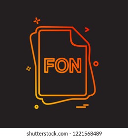 FON file type icon design vector