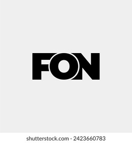 FON letter monogram typography logo vector