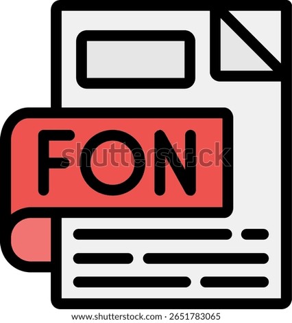 FON Line Filled Icon Design