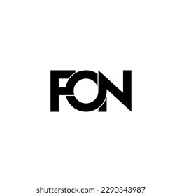 fon typography letter monogram logo design