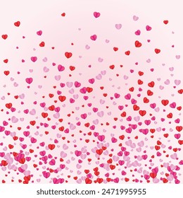 Fond Confetti Background Pink Vector. Celebration Pattern Heart. Violet Valentine Frame. Tender Confetti Abstract Illustration. Lilac Gift Backdrop.