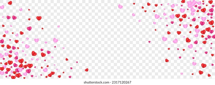 Vector Transparente De Fondo De Confección De Fond. Corazón de ilusión de luna de miel. Fondo de corte violeta. Marco de la tarjeta de confeti de licitación. Textura de color rosa.