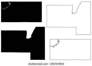 Fond Du Lac And Eau Claire County, State Of Wisconsin (U.S. County, United States Of America, US) Map Vector Illustration, Scribble Sketch Map