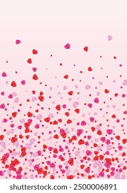 Fond Heart Background Pink Vector. Drop Pattern Confetti. Purple Congratulation Texture. Red Confetti Banner Backdrop. Lilac Folded Frame.