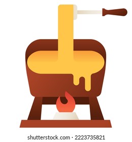 Fondue isolated on white background, illustration, icon, element