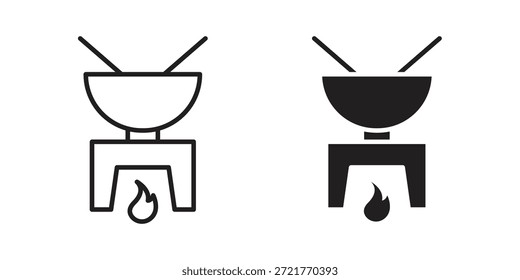 Ícone de pote de fondue para o design do seu site, logotipo, aplicativo, UI. EPS10