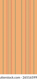 Fone fabric seamless pattern, brand textile vector background. Tipster lines stripe vertical texture in orange and red colors palette.