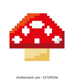 fongus game pixelated icon vector illustration design