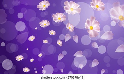 Fons vector circles and flowers